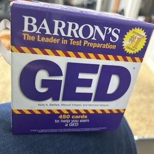 Barron's GED Test Prep Cards flash cards higher highschool testing score Study